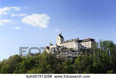 Stock Photo - "Hohenaschau Castle, Aschau, Chiemgau, Upper Bavaria, Bavaria, Germany, Europe". Fotosearch
