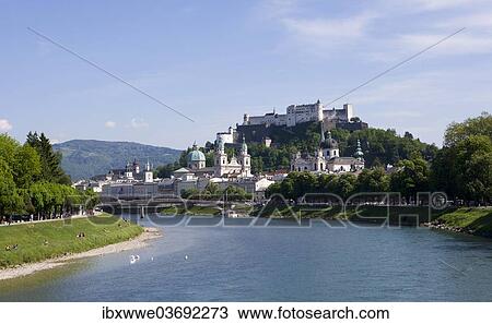 "Hohensalzburg Castle and the historic district, the Salzach River in the foreground, Salzburg, Austria, Europe" View Large Photo Image Stock Image - "Hohensalzburg Castle and the historic district, the Salzach River in the foreground, Salzburg, Austria, Europe". Fotosearch