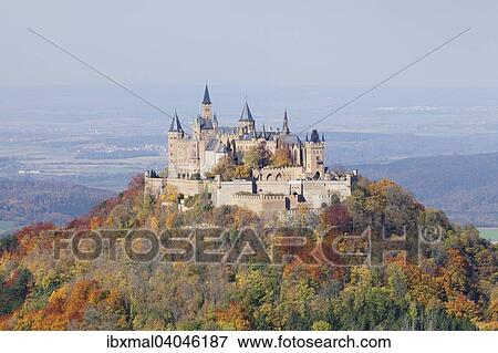 "Hohenzollern Castle in autumn, Zollernalb, Swabian Jura, Baden-Wurttemberg, Germany, Europe" View Large Photo Image Stock Photo - "Hohenzollern Castle in autumn, Zollernalb, Swabian Jura, Baden-Wurttemberg, Germany, Europe". Fotosearch