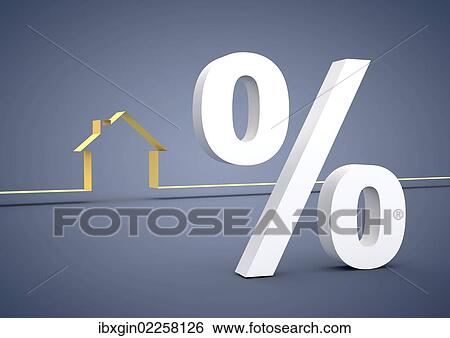 "Home beside a percent sign, symbolic image for buying a house, home financing, 3D illustration" View Large Photo Image Stock Photograph - "Home beside a percent sign, symbolic image for buying a house, home financing, 3D illustration". Fotosearch