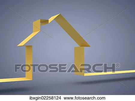 "Home, symbolic image for buying a house, 3D illustration" View Large Photo Image Picture - "Home, symbolic image for buying a house, 3D illustration". Fotosearch