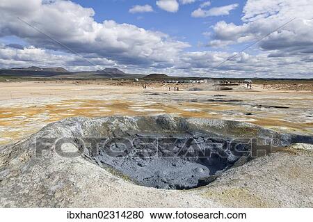 "Hot mud spring, Hveraroend geothermal area at the foot of the Namafjall volcano, Myvatn, Iceland, Europe" View Large Photo Image Stock Image - "Hot mud spring, Hveraroend geothermal area at the foot of the Namafjall volcano, Myvatn, Iceland, Europe". Fotosearch