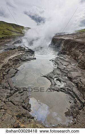 "Hot mud spring in the Hengill geothermal area, Hverageroi, Iceland, Europe" View Large Photo Image Stock Photo - "Hot mud spring in the Hengill geothermal area, Hverageroi, Iceland, Europe". Fotosearch