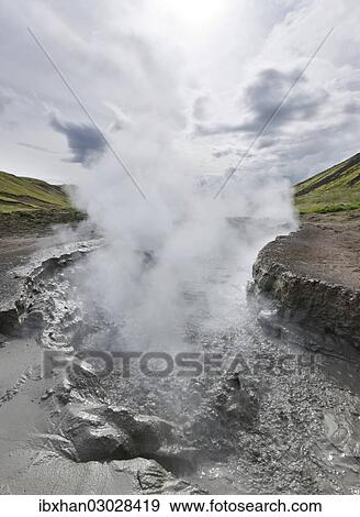 "Hot mud spring in the Hengill geothermal area, Hverageroi, Iceland, Europe" View Large Photo Image Stock Photo - "Hot mud spring in the Hengill geothermal area, Hverageroi, Iceland, Europe". Fotosearch