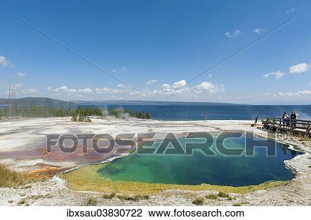"Hot spring, clear water, Abyss Pool, West Thumb, in front of Yellowstone Lake, Yellowstone National Park, Wyoming, USA" View Large Photo Image Stock Image - "Hot spring, clear water, Abyss Pool, West Thumb, in front of Yellowstone Lake, Yellowstone National Park, Wyoming, USA". Fotosearch