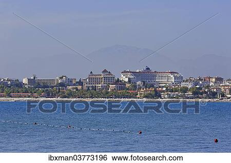 "Hotels on the western beach of Side, Turkish Riviera, Antalya Province, Turkey, Asia" View Large Photo Image Stock Photograph - "Hotels on the western beach of Side, Turkish Riviera, Antalya Province, Turkey, Asia". Fotosearch