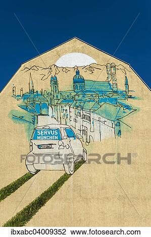"House wall with graffiti, Munich, Upper Bavaria, Bavaria, Germany, Europe" View Large Photo Image Stock Image - "House wall with graffiti, Munich, Upper Bavaria, Bavaria, Germany, Europe". Fotosearch