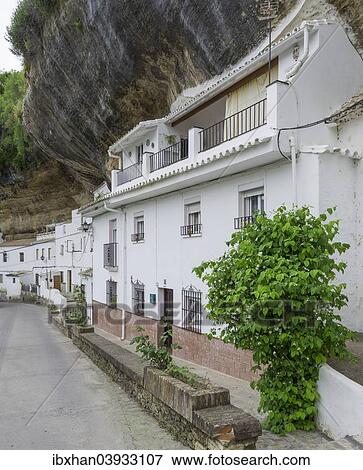 "Houses built into rock, Setenil de las Bodegas, Andalucia, Spain, Europe" View Large Photo Image Stock Photo - "Houses built into rock, Setenil de las Bodegas, Andalucia, Spain, Europe". Fotosearch