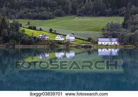 "Houses on Lake Oldevatnet, Stryn, Sogn og Fjordane, Norway, Europe" View Large Photo Image Stock Image - "Houses on Lake Oldevatnet, Stryn, Sogn og Fjordane, Norway, Europe". Fotosearch