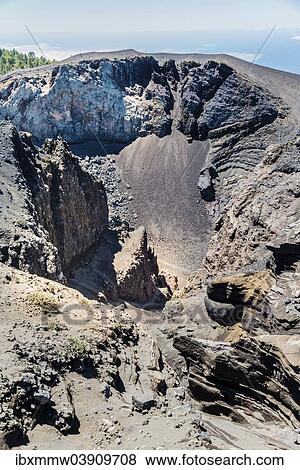 "Hoyo volcano crater, """"Ruta de los Volcanes"""", Volcano Route, Cumbre Vieja Nature Park, La Palma, Canary Islands, Spain, Europe" View Large Photo Image Stock Photo - "Hoyo volcano crater, """"Ruta de los Volcanes"""", Volcano Route, Cumbre Vieja Nature Park, La Palma, Canary Islands, Spain, Europe". Fotosearch