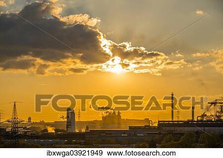Stock Photo - "Huckingen Power Plant, Huttenheim, Duisburg, Ruhr Area, North Rhine-Westphalia, Germany, Europe". Fotosearch