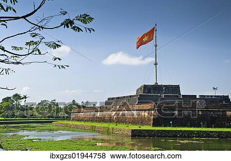 "Hue Citadel, flag tower, Hue, North Vietnam, Vietnam, Southeast Asia, Asia" View Large Photo Image Stock Photo - "Hue Citadel, flag tower, Hue, North Vietnam, Vietnam, Southeast Asia, Asia". Fotosearch