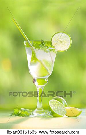 Hugo cocktail with lime and mint View Large Photo Image Stock Photography - Hugo cocktail with lime and mint. Fotosearch