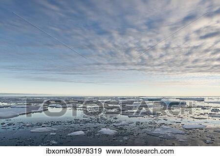 Stock Photo - "Ice floes, edge of the pack ice, Arctic Ocean, Spitsbergen, Svalbard Islands, Svalbard and Jan Mayen, Norway, Europe". Fotosearch