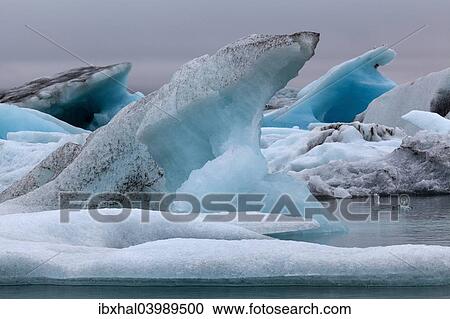 "Ice, icebergs, Jokulsarlon glacial lake, lagoon, Iceland, Europe" View Large Photo Image Stock Image - "Ice, icebergs, Jokulsarlon glacial lake, lagoon, Iceland, Europe". Fotosearch