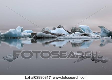 "Ice, icebergs, Jokulsarlon glacial lake, lagoon, Iceland, Europe" View Large Photo Image Stock Photo - "Ice, icebergs, Jokulsarlon glacial lake, lagoon, Iceland, Europe". Fotosearch