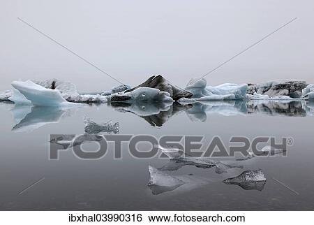 "Ice, icebergs, Jokulsarlon glacial lake, lagoon, Iceland, Europe" View Large Photo Image Stock Photograph - "Ice, icebergs, Jokulsarlon glacial lake, lagoon, Iceland, Europe". Fotosearch