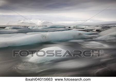 Stock Image - "Ice on the beach, Jokulsarlon, Eastern Region, Iceland, Europe". Fotosearch