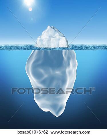 Iceberg 氷山の一角 概念 ３ｄ Illustration ストックイメージ Ibxsab Fotosearch