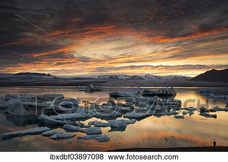 "Icebergs, Jokulsarlon Glacier Lagoon in the afterglow, Vatnajokull Glacier, Austurland, East Iceland, Iceland, Europe" View Large Photo Image Stock Photo - "Icebergs, Jokulsarlon Glacier Lagoon in the afterglow, Vatnajokull Glacier, Austurland, East Iceland, Iceland, Europe". Fotosearch
