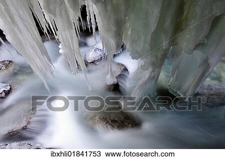 "Icicles above running waters in the Partnachklamm Gorge near Garmisch-Partenkirchen, Werdenfelser Land, Upper Bavaria, Bavaria, Germany, Europe" View Large Photo Image Stock Image - "Icicles above running waters in the Partnachklamm Gorge near Garmisch-Partenkirchen, Werdenfelser Land, Upper Bavaria, Bavaria, Germany, Europe". Fotosearch