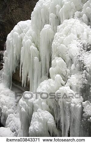 "Icy waterfall with huge icicles, Partnach Gorge, near Garmisch-Partenkirchen, Upper Bavaria, Bavaria, Germany, Europe" View Large Photo Image Stock Image - "Icy waterfall with huge icicles, Partnach Gorge, near Garmisch-Partenkirchen, Upper Bavaria, Bavaria, Germany, Europe". Fotosearch