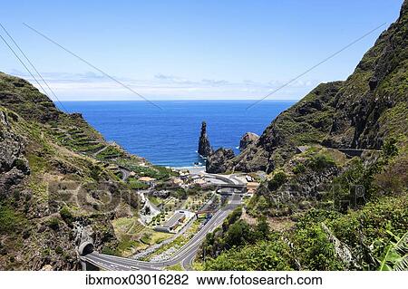 "Ilheus da Rib rock formations on the cliff coast of Ribeira da Janela, Lanceiros, Ribeira da Janela, Madeira, Portugal, Europe" View Large Photo Image Stock Image - "Ilheus da Rib rock formations on the cliff coast of Ribeira da Janela, Lanceiros, Ribeira da Janela, Madeira, Portugal, Europe". Fotosearch