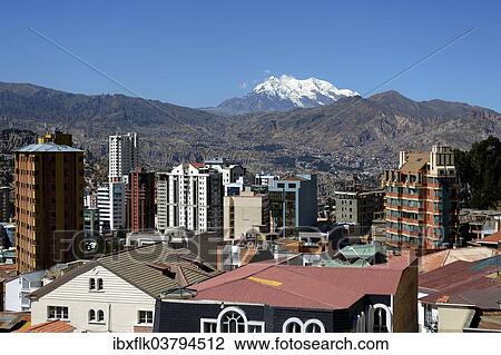 "Illimani Glacier, 6, 439 m, at front the skyscrapers of La Paz, Departamento La Paz, Bolivia, South America" View Large Photo Image Stock Image - "Illimani Glacier, 6, 439 m, at front the skyscrapers of La Paz, Departamento La Paz, Bolivia, South America". Fotosearch