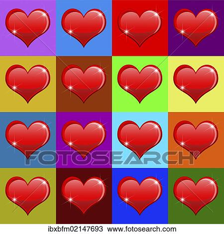 "Illustration with hearts, Valentine's Day card" View Large Photo Image Stock Image - "Illustration with hearts, Valentine's Day card". Fotosearch