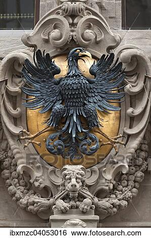 "Imperial eagle, portal of the Old Town Hall, 1616-1622, Nuremberg, Middle Franconia, Bavaria, Germany, Europe" View Large Photo Image Stock Photograph - "Imperial eagle, portal of the Old Town Hall, 1616-1622, Nuremberg, Middle Franconia, Bavaria, Germany, Europe". Fotosearch