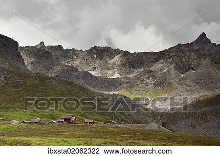 "Independence Mine, old gold mine in the Talkeetna Mountains, Alaska, USA, North America" View Large Photo Image Stock Image - "Independence Mine, old gold mine in the Talkeetna Mountains, Alaska, USA, North America". Fotosearch