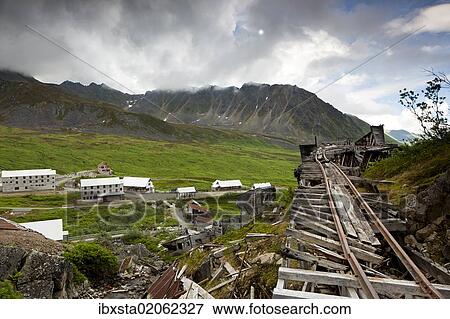 "Independence Mine, old gold mine in the Talkeetna Mountains, Alaska, USA, North America" View Large Photo Image Stock Photo - "Independence Mine, old gold mine in the Talkeetna Mountains, Alaska, USA, North America". Fotosearch