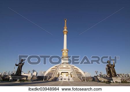 "Independence Monument, Ashgabat, AgHal, Turkmenistan, Asia" View Large Photo Image Picture - "Independence Monument, Ashgabat, AgHal, Turkmenistan, Asia". Fotosearch
