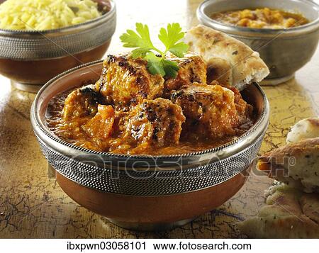 "Indian chicken Dopiaza, curry and rice" View Large Photo Image Stock Image - "Indian chicken Dopiaza, curry and rice". Fotosearch