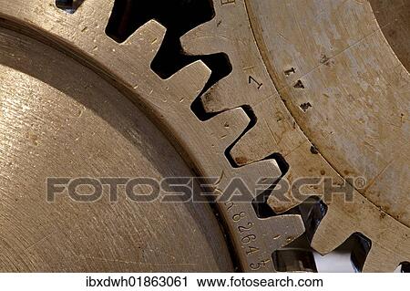 "Interlocking gear wheels, detailed view" View Large Photo Image Stock Image - "Interlocking gear wheels, detailed view". Fotosearch