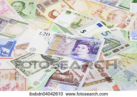 International currency banknotes View Large Photo Image Stock Image - International currency banknotes. Fotosearch