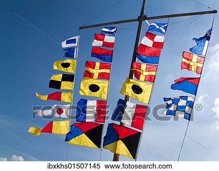 "International maritime signal flags, international code of signals" View Large Photo Image Stock Photography - "International maritime signal flags, international code of signals". Fotosearch