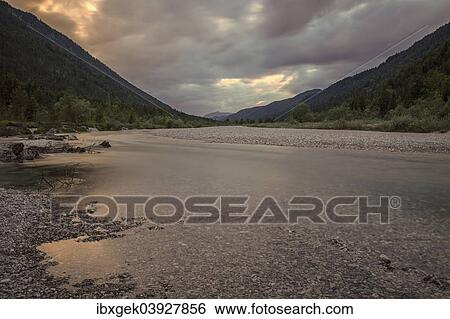 "Isar at Vorderriss, mountains near Wallgau at the back, Fall, Lenggries, Upper Bavaria, Bavaria, Germany, Europe" View Large Photo Image Stock Photograph - "Isar at Vorderriss, mountains near Wallgau at the back, Fall, Lenggries, Upper Bavaria, Bavaria, Germany, Europe". Fotosearch