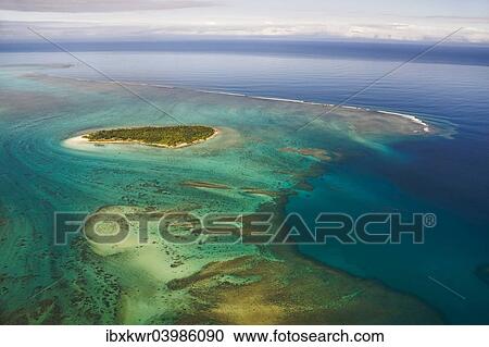 "Island in the coral reef of Grande Terre, New Caledonia, Oceania" View Large Photo Image Stock Image - "Island in the coral reef of Grande Terre, New Caledonia, Oceania". Fotosearch