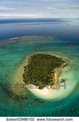 Stock Image - "Island in the coral reef of Grande Terre, New Caledonia, Oceania". Fotosearch
