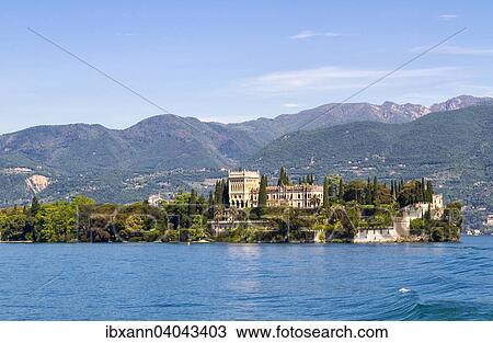 "Isola del Garda with Villa Borghese Cavazza, Isola del Garda, Lake Garda, northern Italy, Italy, Europe" View Large Photo Image Stock Image - "Isola del Garda with Villa Borghese Cavazza, Isola del Garda, Lake Garda, northern Italy, Italy, Europe". Fotosearch