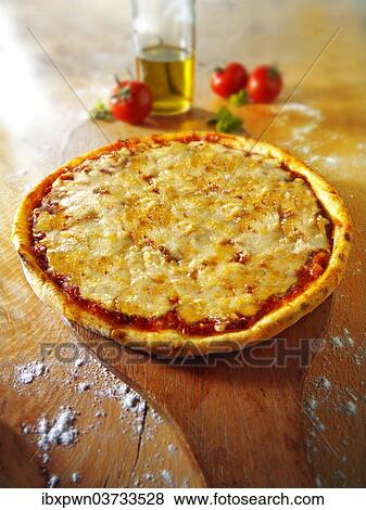 Italian cheese pizza View Large Photo Image Stock Photo - Italian cheese pizza. Fotosearch