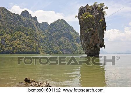 "James Bond rocks in the Phnag Nga Bay, Thailand, Asia" View Large Photo Image Stock Image - "James Bond rocks in the Phnag Nga Bay, Thailand, Asia". Fotosearch