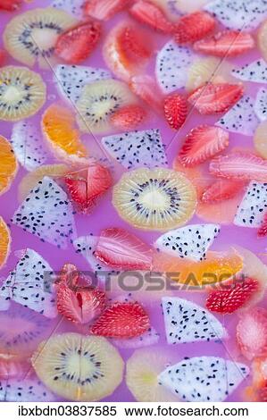 "Jelly dessert with colourful fruits, Thailand, Asia" View Large Photo Image Stock Photography - "Jelly dessert with colourful fruits, Thailand, Asia". Fotosearch