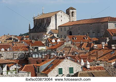 "Jesuit Church, view from the city walls, historic centre, Dubrovnik, Dalmatia, Croatia, Europe" View Large Photo Image Picture - "Jesuit Church, view from the city walls, historic centre, Dubrovnik, Dalmatia, Croatia, Europe". Fotosearch