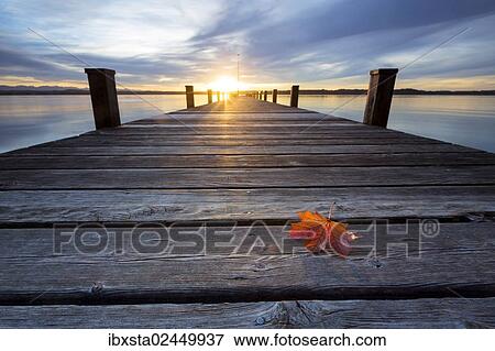 "Jetty at sunset, Lake Starnberg at Ambach, Bavaria, Germany, Europe, PublicGround, Europe" View Large Photo Image Stock Photo - "Jetty at sunset, Lake Starnberg at Ambach, Bavaria, Germany, Europe, PublicGround, Europe". Fotosearch