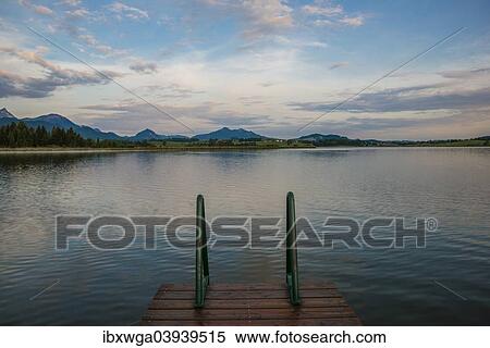 "Jetty, Hopfensee Lake, near Fussen, Ostallgau, Allgau, Upper Swabia, Swabia, Bavaria, Germany, Europe" View Large Photo Image Stock Photography - "Jetty, Hopfensee Lake, near Fussen, Ostallgau, Allgau, Upper Swabia, Swabia, Bavaria, Germany, Europe". Fotosearch