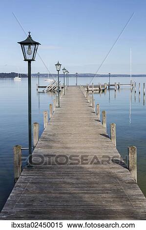 "Jetty, Lake Starnberg at Seeshaupt, Bavaria, Germany, Europe, PublicGround, Europe" View Large Photo Image Stock Photography - "Jetty, Lake Starnberg at Seeshaupt, Bavaria, Germany, Europe, PublicGround, Europe". Fotosearch