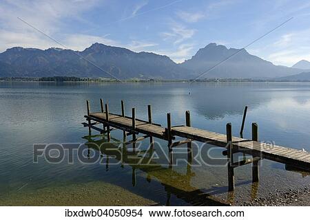 "Jetty on Forggensee Lake, near Rieden am Forggensee, Ostallgau, Swabia, Bavaria, Germany, Europe" View Large Photo Image Picture - "Jetty on Forggensee Lake, near Rieden am Forggensee, Ostallgau, Swabia, Bavaria, Germany, Europe". Fotosearch