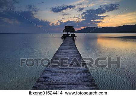 "Jetty on Lake Peten Itza, Peten, rainforest, Guatemala, Central America, North America" View Large Photo Image Picture - "Jetty on Lake Peten Itza, Peten, rainforest, Guatemala, Central America, North America". Fotosearch